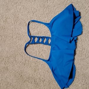 Blue swimsuit top